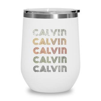 Love Heart Calvin Tee Grungevintage Style Black Calvin Wine Tumbler | Mazezy