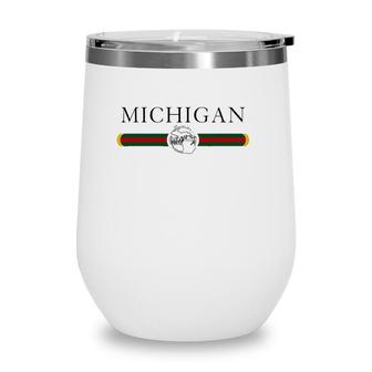 Michigan Style Home State Gift Wine Tumbler | Mazezy