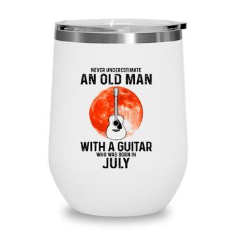 Never Underestimate An Old Man With A Guitar July Wine Tumbler | Mazezy