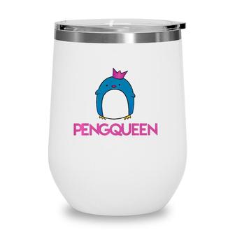 Pengqueen Penguin Queen Cute Funny Penguin Gift Wine Tumbler | Mazezy