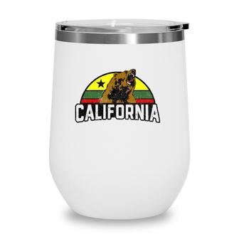 Rasta Bear California Republic Vacation Wine Tumbler | Mazezy