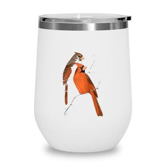 Red Cardinal Bird Male Female Raglan Baseball Tee Wine Tumbler | Mazezy