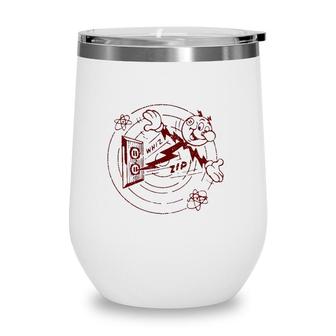 Reddy Kilowatt Whiz Zip Cartoon Character Wine Tumbler | Mazezy