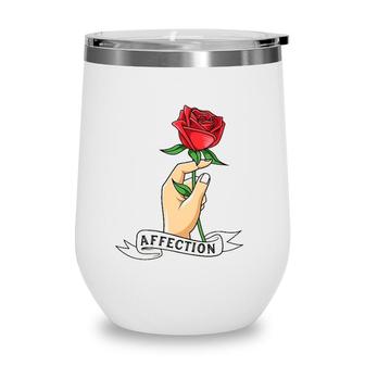 Rose Hand Affection Floral Novelty Wine Tumbler | Mazezy