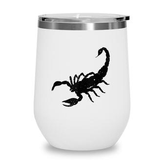 Scorpion Animal Distressed Vintage Look Silhouette Scorpio Wine Tumbler | Mazezy