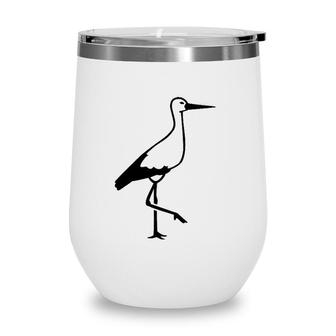Stork Bird Animal Lover Gift Wine Tumbler | Mazezy
