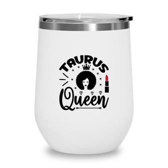 Taurus Curly Hair Queen Lipstick Decoration Wine Tumbler - Seseable