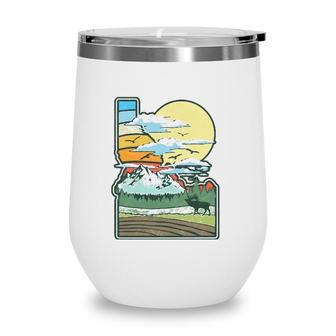 Vintage Idaho Nature & Outside Retro 80S Graphic Wine Tumbler | Mazezy