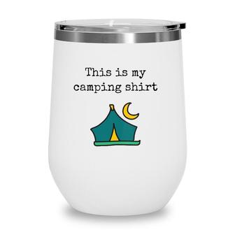 Womens Camping V-Neck Wine Tumbler | Mazezy