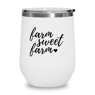 Womens Farm Sweet Farm Farmer Girl Wine Tumbler | Mazezy