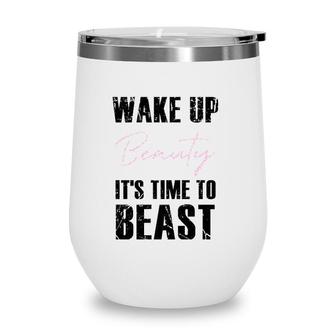 Womens Funny Muscle Training Sarcastic Gym Workout Quote Design Wine Tumbler | Mazezy