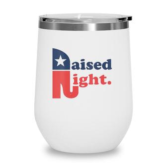 Womens Raised Right Republican Elephant Retro Style Distressed Gift V-Neck Wine Tumbler | Mazezy CA