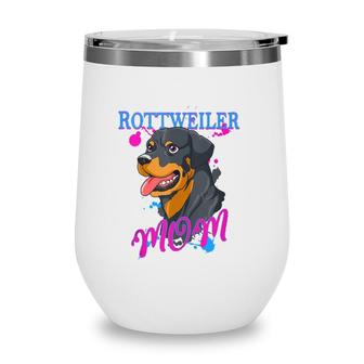 Womens Rottweiler Mom Gift Rottie Wine Tumbler | Mazezy