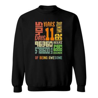 11 Years Old 132 Month 4015 Days Vintage Math Geek Birthday Sweatshirt - Seseable