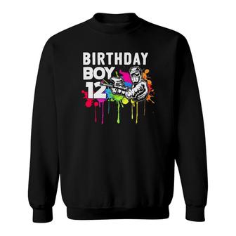 12 Years Old Paintballer Gear Gift 12Th Paintball Birthday Sweatshirt - Seseable
