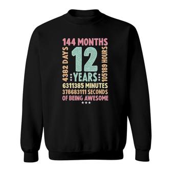 12Th Birthday 12 Years Old Vintage Retro - 12 Yr Old Sweatshirt - Seseable