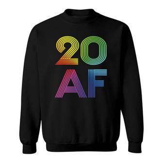 20 Af 20Th Birthday Gift For Men & Women 20 Years Old Funny Sweatshirt - Seseable