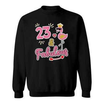 23 And Fabulous 23 Years Old Gift 23Rd Birthday Sweatshirt - Seseable