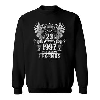 23Rd Birthday Legend 23 Years Old Man Gifts For Him 1997 Son Sweatshirt - Seseable