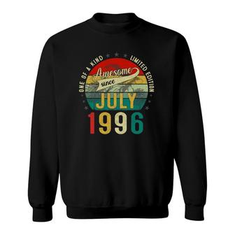 25 Years Old Vintage July 1996 Limited Edition 25Th Birthday Sweatshirt - Seseable