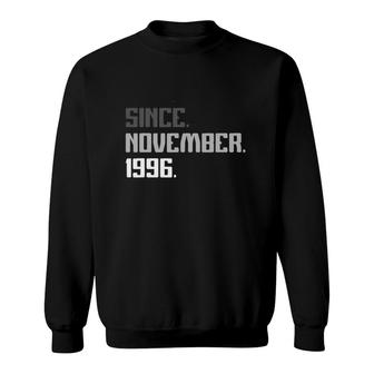 25Th Birthday Gifts 25 Years Old Legend Since November 1996 Ver2 Sweatshirt - Seseable