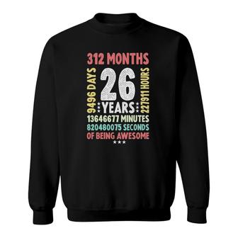 26Th Birthday 26 Years Old Vintage Retro - 26 Yr Old Sweatshirt - Seseable