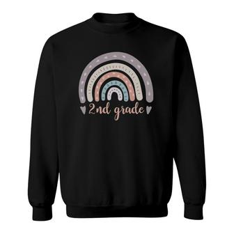2Nd Grade Teacher Funny Rainbow Lover Back To School Gift Sweatshirt - Seseable