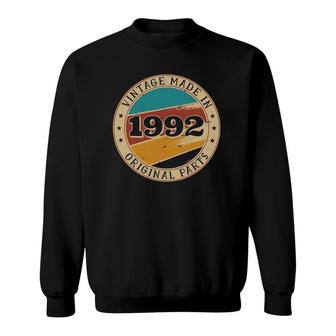30Th Birthday Retro Vintage 30 Years Old Made In 1992 Gift Sweatshirt - Seseable