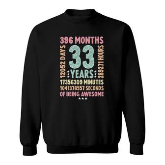 33Rd Birthday 33 Years Old Vintage Retro - 33 Years Old Sweatshirt - Seseable