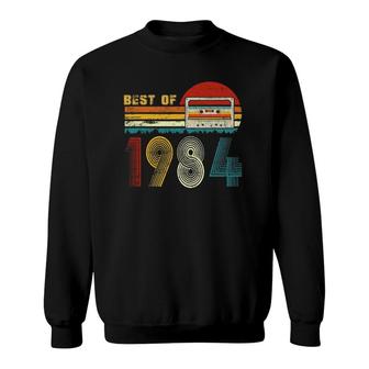 37Th Bday Gifts Best Of 1984 Retro Cassette Tape Vintage Sweatshirt - Seseable