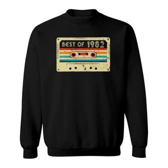 39Th Bday Best Of 1982 Retro Cassette Tape Vintage Sweatshirt - Seseable