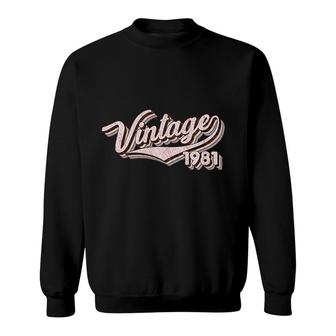 40Th Birthday Gift Vintage 1981 Sweatshirt - Monsterry