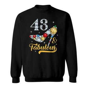 43 & Fabulous 43Rd Birthday High Heels Shoes 43 Years Old Sweatshirt - Seseable