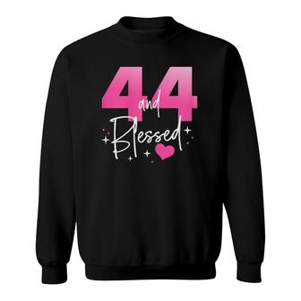 44 And Blessed Chapter 44 Years Old Gifts 44Th Birthday Gifts Sweatshirt - Seseable