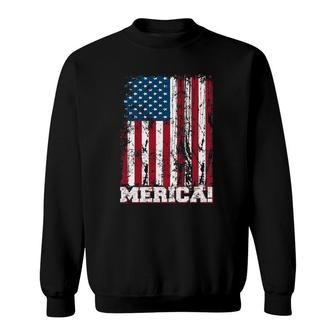4Th Of July Independence Day Us American Flag Patriotic Sweatshirt - Seseable