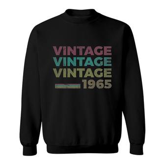 56Th Birthday Gift Retro Birthday Vintage 1965 Sweatshirt - Monsterry