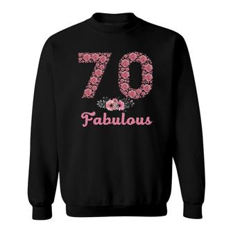 70 & Fabulous 70 Years Old 70Th Birthday Gentle Style Sweatshirt - Seseable
