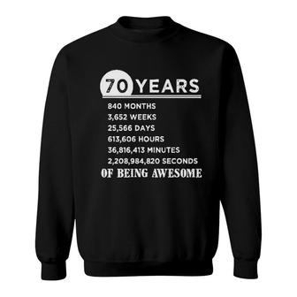 70Th Birthday Shirt 70 Years Old Anniversary Impression 2022 Gift	 Sweatshirt - Seseable