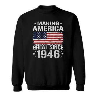 74Th Birthday Gifts Usa American Flag 1946 74 Years Old Sweatshirt