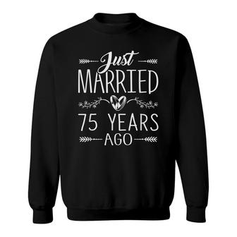 75Th Wedding Anniversary - 75 Years Marriage Matching Sweatshirt - Seseable