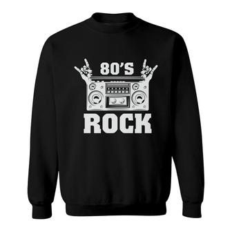80S Rock Music Mixtape Lovers Funny Rock 80S 90S Style Sweatshirt - Seseable
