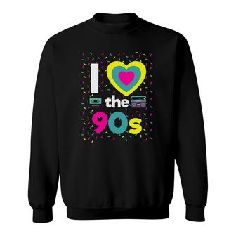90S Outfit I Love The 90S Retro Party Dress Gift Sweatshirt | Mazezy