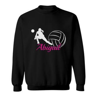 Abigail Name Gift Personalized Volleyball Sweatshirt - Seseable