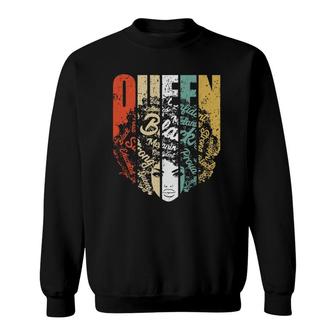 African American Educated Strong Black Woman Queen Sweatshirt | Mazezy