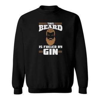 Alcohol Beard Fueled By Gin Tees Funny Alcoholic Men Sweatshirt - Monsterry