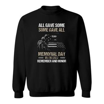 All Gave Some Some Gave All Memorial Day Remember And Honor Gift Sweatshirt - Seseable