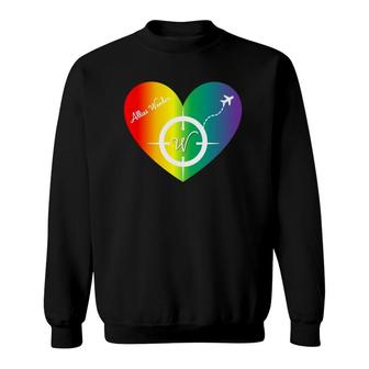 Allies Wander Heart Pride Compass Sweatshirt | Mazezy