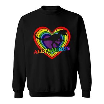 Allysaurus Ally T Rex Dinosaur Gay Pride Parade Lgbt Sweatshirt - Thegiftio UK
