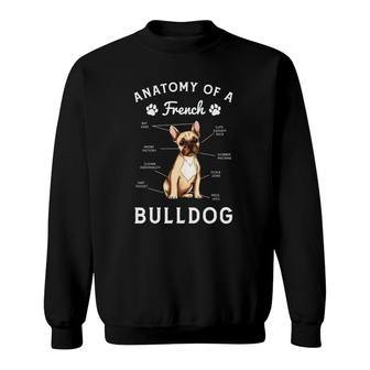 Anatomy Of A French Bulldog Frenchie Bulldog Sweatshirt - Thegiftio UK
