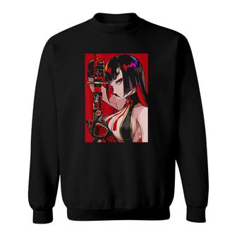 Anime Girl Samurai Waifu Japanese Aesthetic Otaku Kawaii Sweatshirt - Monsterry UK